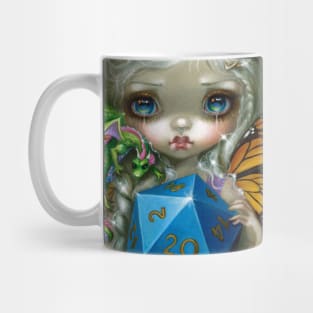 12 Sided Die Gamer Girl Fairy Dragon Mug